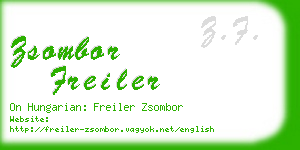 zsombor freiler business card